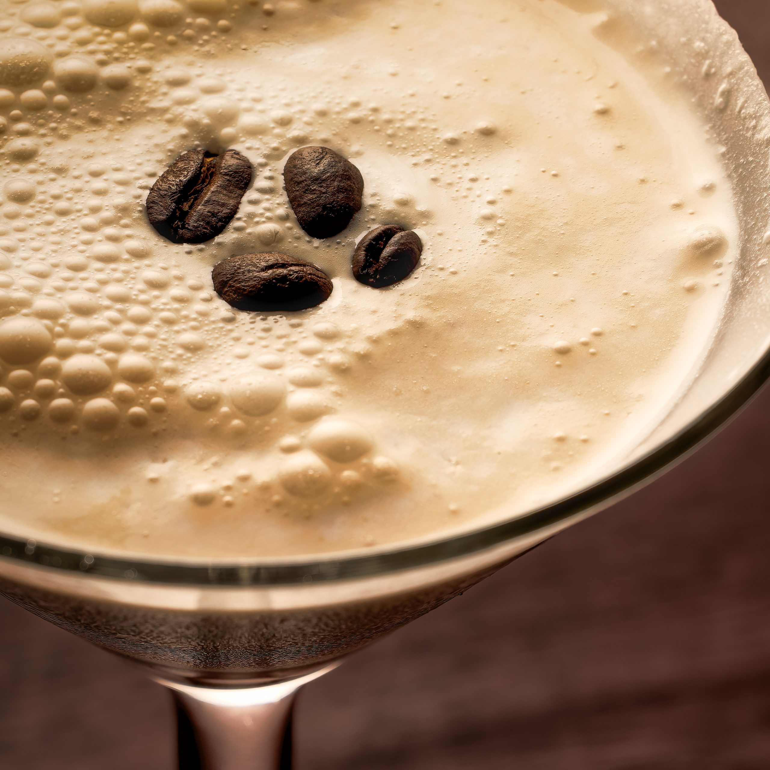 coffee beans in a specialty martini